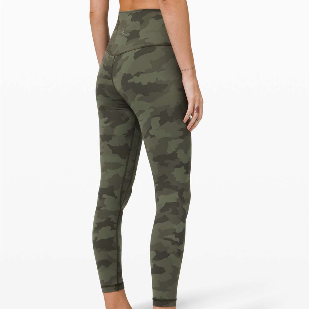 Lululemon Athletica Green Camo Leggings